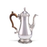 A GEORGE III SILVER COFFEE POT,