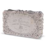 A VICTORIAN SILVER SNUFF BOX