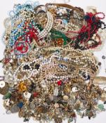 A LARGE QUANTITY OF COSTUME JEWELLERY