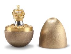 AN ELIZABETH II SILVER-GILT LIMITED EDITION SURPRISE EGG