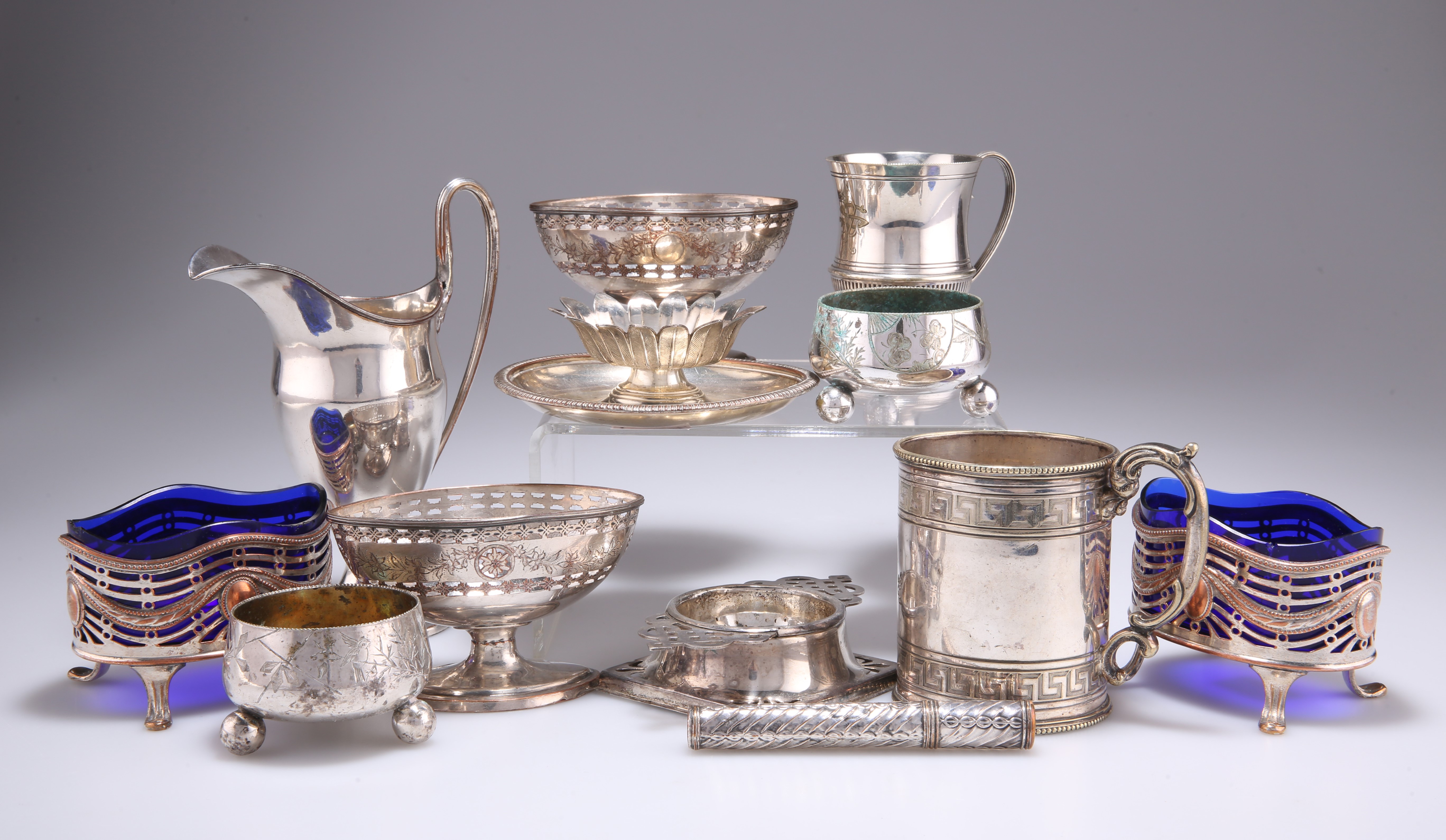 A COLLECTION OF PLATED WARES