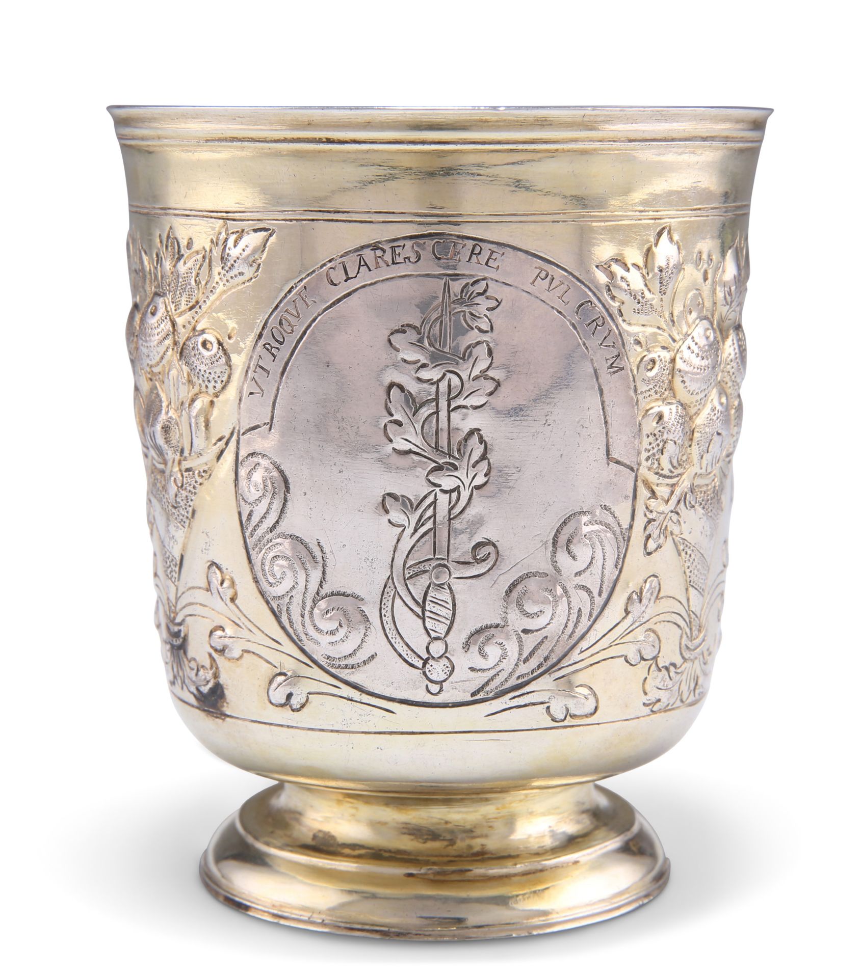 A LARGE 18TH RUSSIAN SILVER BEAKER CUP