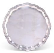 AN ELIZABETH II SILVER SALVER