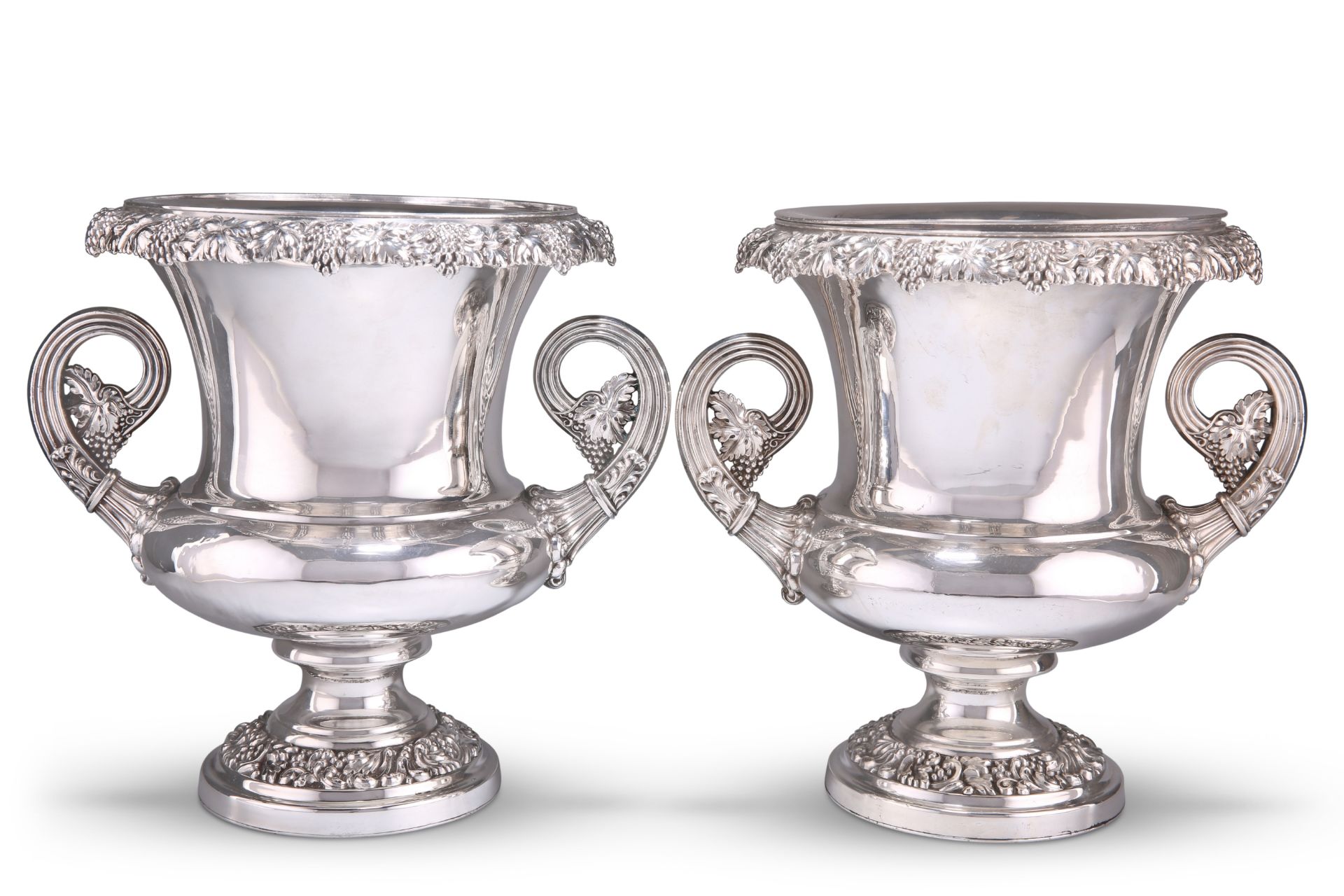 A MATCHED PAIR OF OLD SHEFFIELD PLATE WINE COOLERS - Image 2 of 3