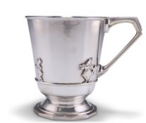 A GEORGE VI LARGE SILVER MUG