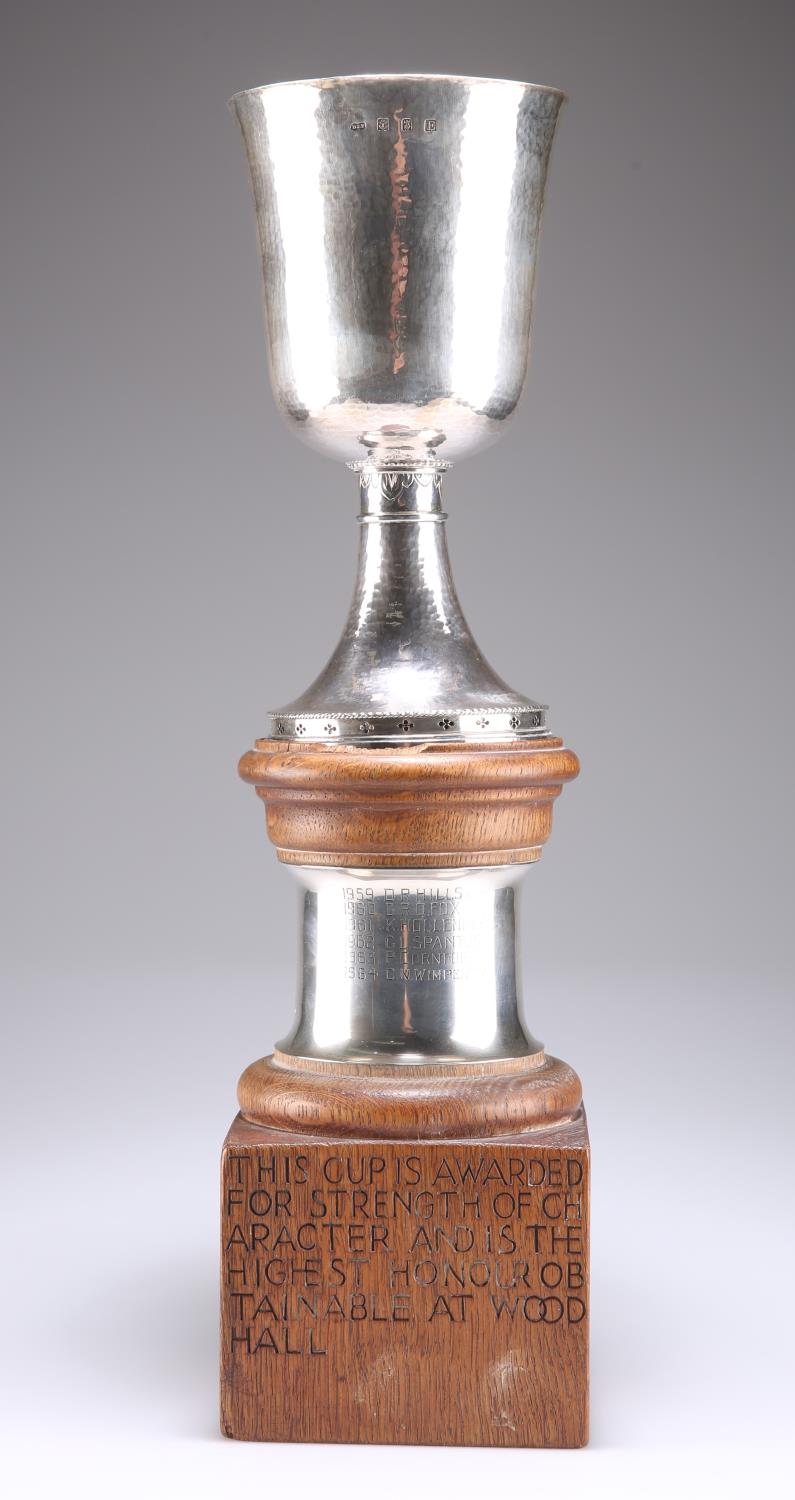 A BRITANNIA SILVER TROPHY CUP ON A MOUSEMAN OAK STAND - Image 2 of 16