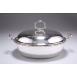 A GEORGE III SILVER POTAGE DISH AND COVER