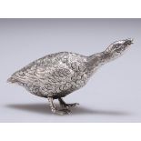 AN ITALIAN SILVER MODEL OF A GOOSE