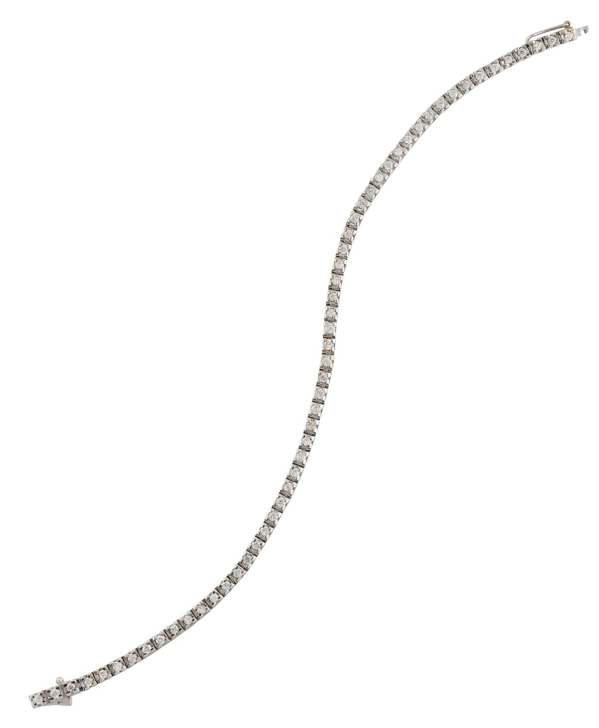 A DIAMOND LINE BRACELET - Image 2 of 2