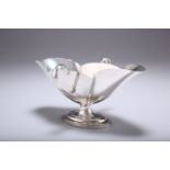 A VICTORIAN SILVER DOUBLE LIP SAUCEBOAT
