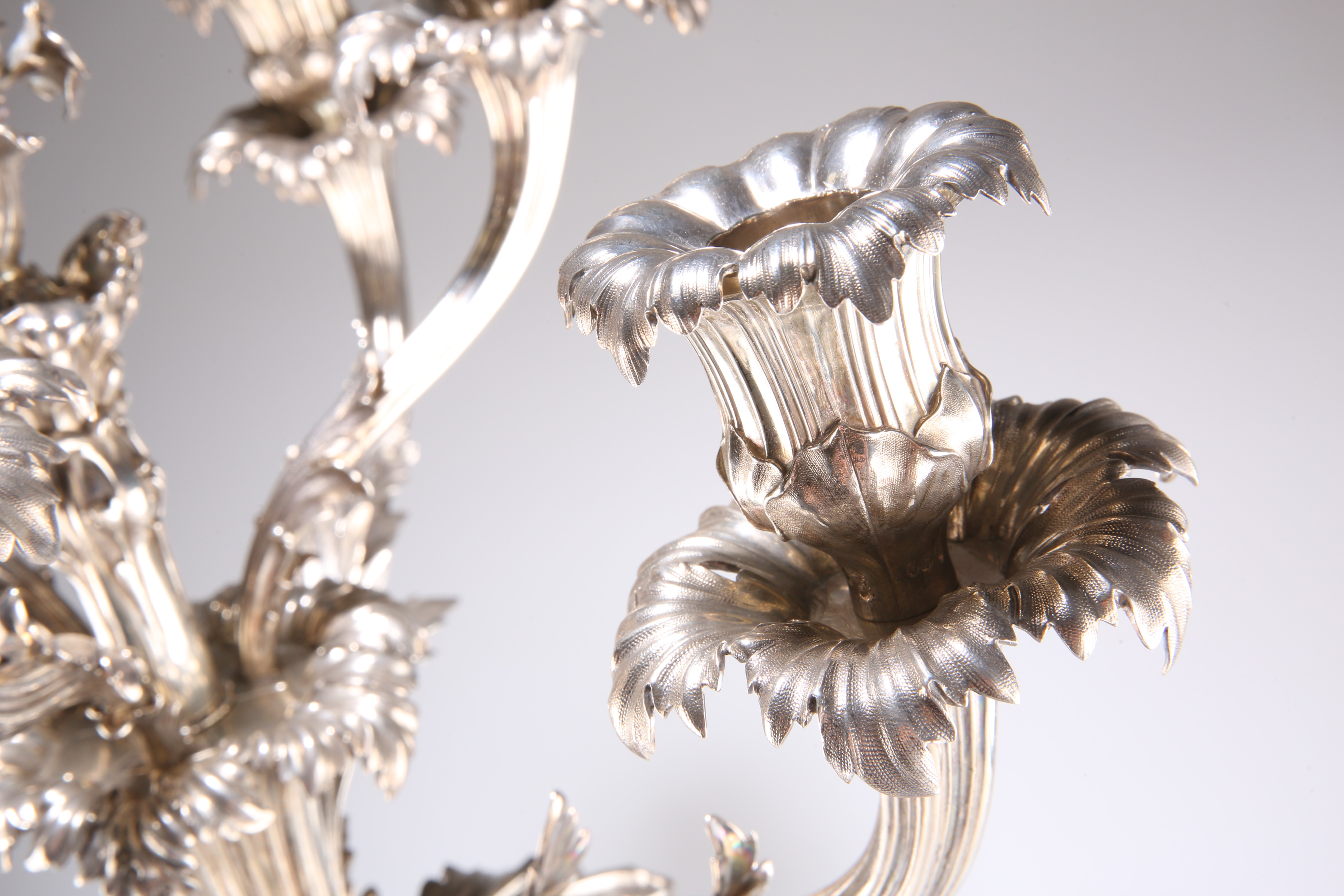 A VICTORIAN SILVER SIX-LIGHT CANDELABRUM CENTREPIECE - Image 3 of 8