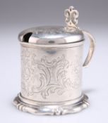 A VICTORIAN SILVER MUSTARD POT