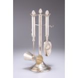 AN ART DECO STYLE SILVER-PLATED DRINKS COMPANION