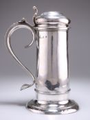 A LARGE GEORGE I BRITANNIA STANDARD SILVER LIDDED FLAGON