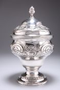 A LARGE GEORGE III SILVER SWEETMEAT BOWL AND COVER