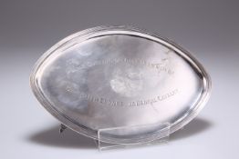 A SMALL EARLY 19TH CENTURY DUTCH SILVER SALVER