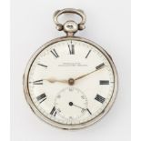 A SILVER POCKET WATCH BY CHARLES PITT