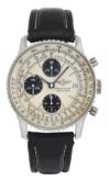 A GENTS STEEL BREITLING NAVITIMER STRAP WATCH