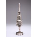 JUDAICA: A 19TH CENTURY CONTINENTAL SILVER SPICE TOWER