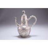A 19TH CENTURY CHINESE SILVER COFFEE POT