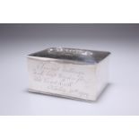 AN EDWARDIAN SILVER 'BRIDGE' BOX