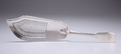 A GEORGE III SILVER FISH SLICE