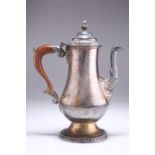 AN OLD SHEFFIELD PLATE COFFEE POT, CIRCA 1770