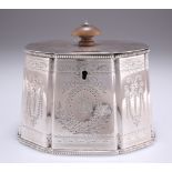 A VICTORIAN SILVER TEA CADDY