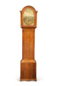 A GEORGE III OAK AND MAHOGANY EIGHT-DAY LONGCASE CLOCK