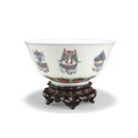 A CHINESE DOUCAI PORCELAIN BOWL