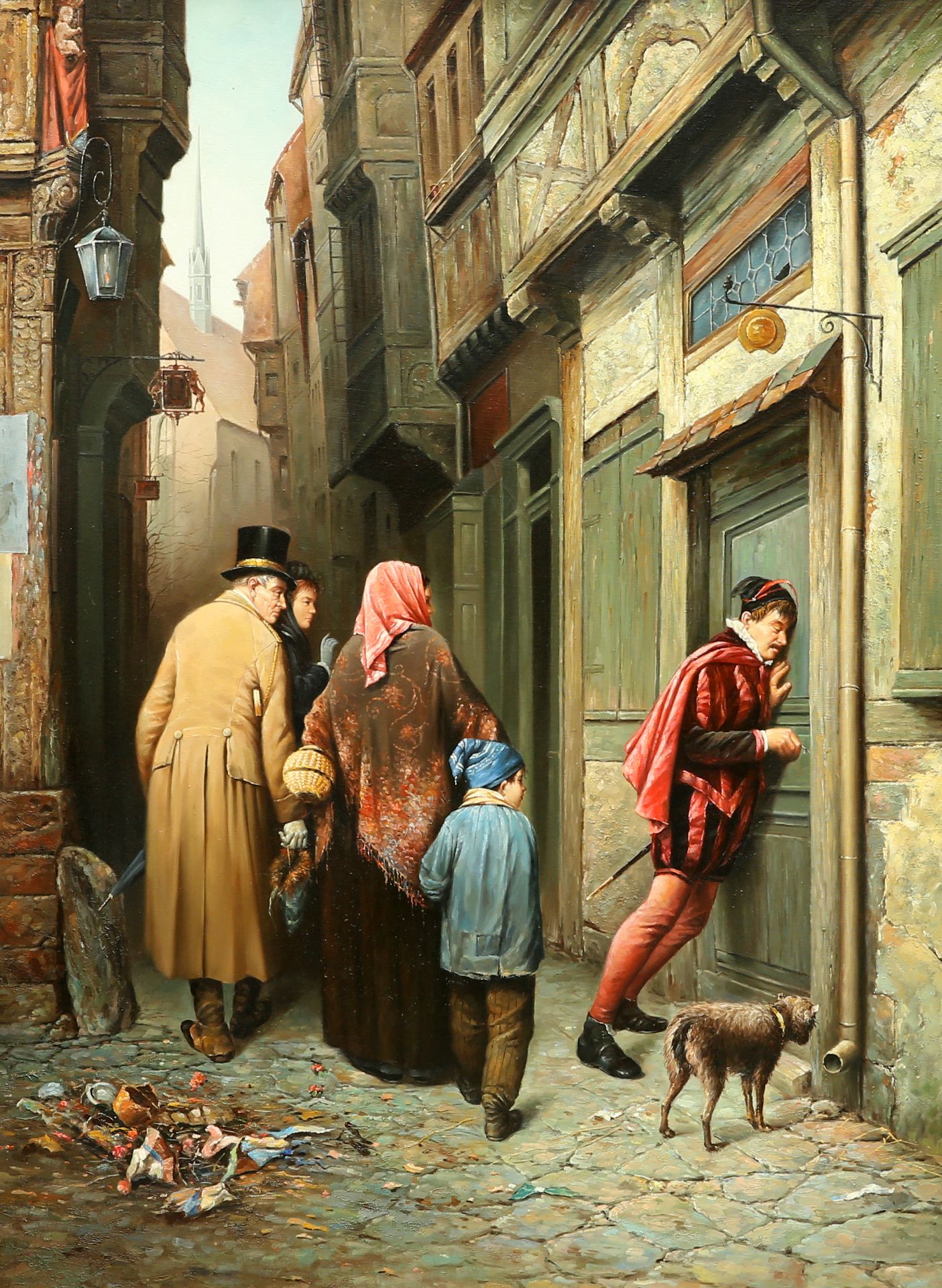 FIGURES IN A NARROW STREET