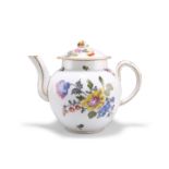 A CONTINENTAL PORCELAIN TEAPOT