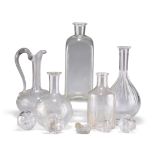 GLASS DECANTERS, CLARET JUGS AND STOPPERS