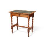 AN UNUSUAL ARTS AND CRAFTS MAHOGANY WRITING TABLE