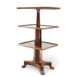 AN EARLY 19TH CENTURY GILLOWS ROSEWOOD METAMORPHIC DUMB WAITER