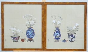 CHINESE SCHOOL (QING DYNASTY), A PAIR OF GOUACHE PAINTINGS