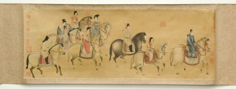 A CHINESE SCROLL PAINTING