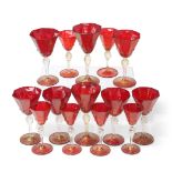 FOURTEEN VENETIAN DRINKING GLASSES