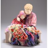 A ROYAL DOULTON FIGURE, "THE FLOWER SELLER'S CHILDREN"