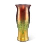 AN IRIDESCENT STUDIO GLASS VASE