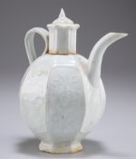 A CHINESE LONGQUAN CELADON WINE EWER, MING DYNASTY