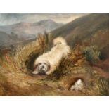 CIRCLE OF GEORGE ARMFIELD (1808-1893), TERRIER PURSUING A RABBIT