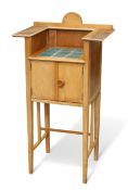 AN ARTS AND CRAFTS BEECH WASHSTAND