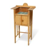 AN ARTS AND CRAFTS BEECH WASHSTAND