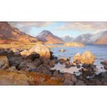 VIVIENNE POOLEY (BORN 1944), "ON THE SHORES OF WASTWATER"