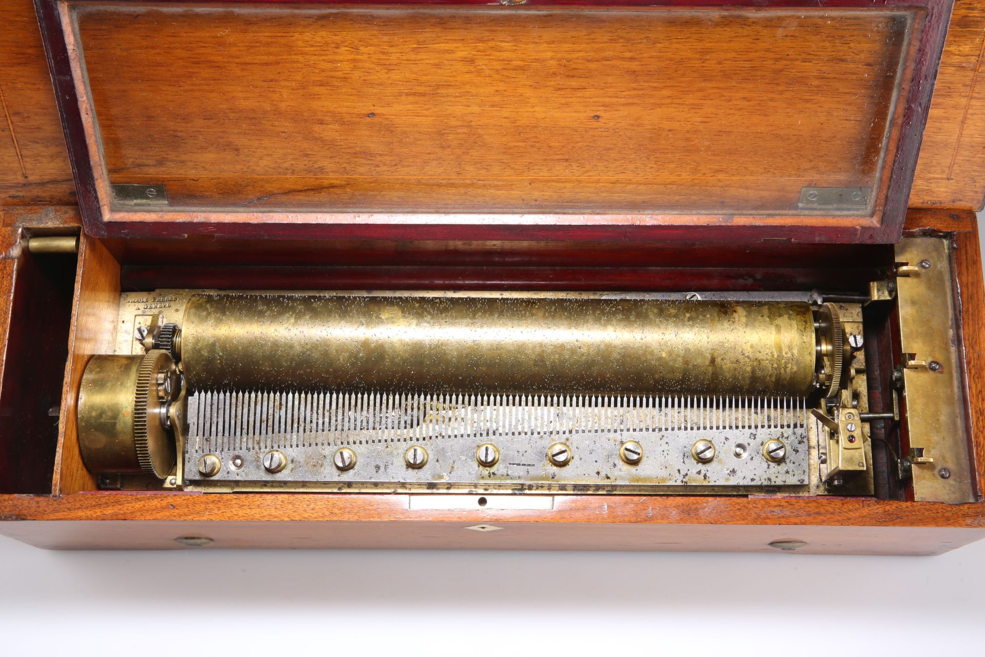 A SWISS INLAID ROSEWOOD MUSIC BOX, NICOLE FRERÈS, CIRCA 1890 - Bild 3 aus 5