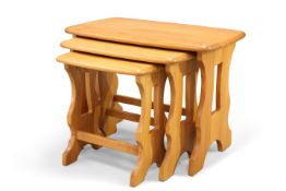 A NEST OF THREE ERCOL TABLES