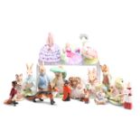 A COLLECTION OF NINE ROYAL ALBERT LARGE BEATRIX POTTER FIGURES