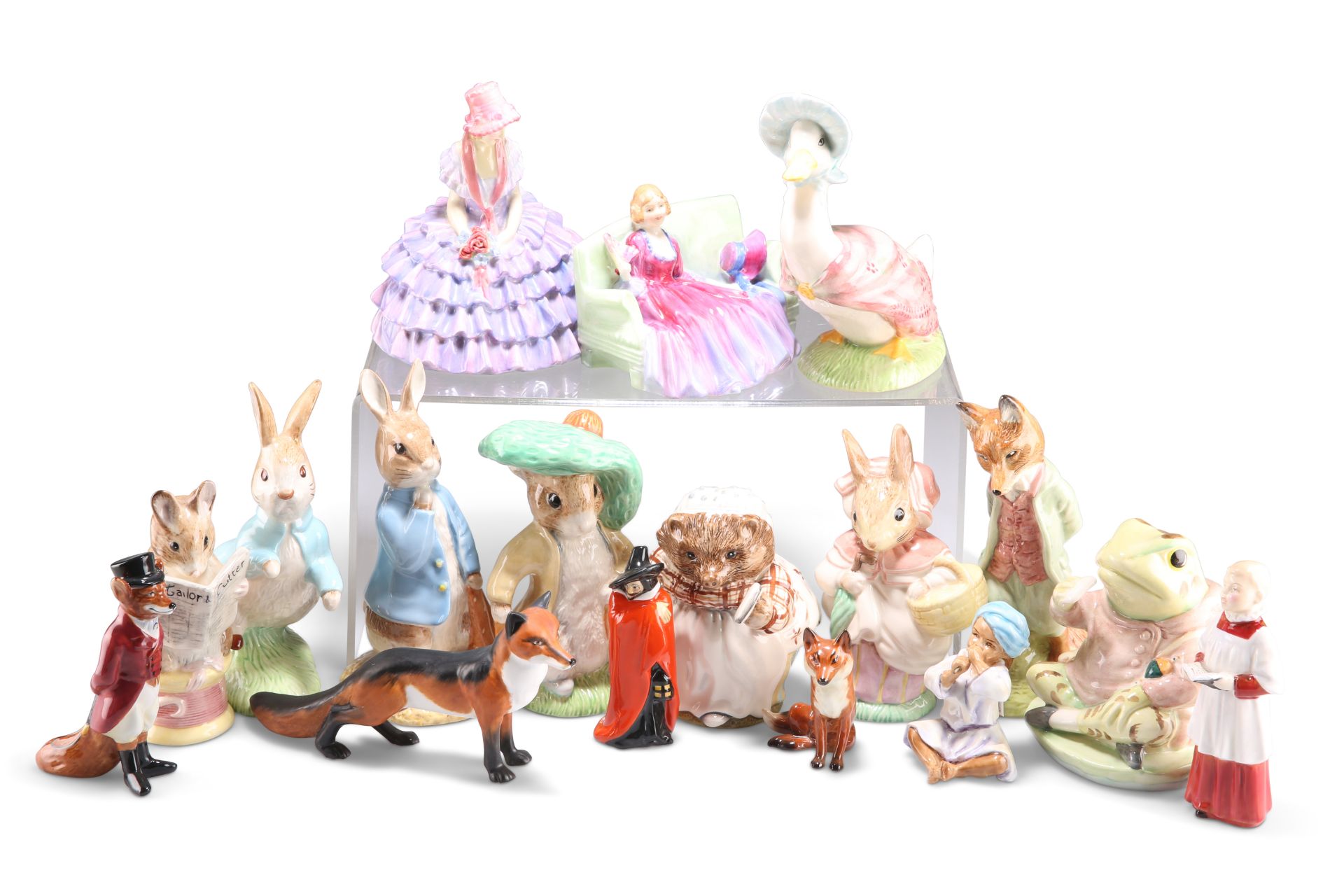 A COLLECTION OF NINE ROYAL ALBERT LARGE BEATRIX POTTER FIGURES