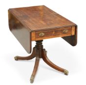 A REGENCY INLAID MAHOGANY DROPLEAF BREAKFAST TABLE